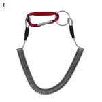 Ny Spiral Stretch Keychain Elastisk Spring Rep Key Ring Metal Karabiner För Utomhus Anti-Förlorade Telefon Spring Key Cord Lås Krok 6 1.2m