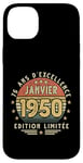 Coque pour iPhone 14 Plus Janvier 1950 Cadeau Anniversaire Janvier 1950 75 ans Homme