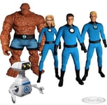 Set De 4 Figurines D'action Marvel Fantastic Four - One:12 Collective Deluxe Steel Boxed Set