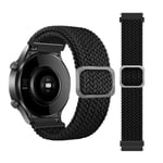 Nylon klokkerem kompatibel med Huawei, Xiaomi, Garmin, Samsung 22mm Sort