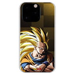 Personalaizer iPhone 13 Pro Case - Dragon Ball Z Goku SS3 Background white