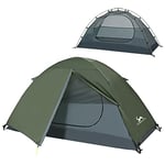 MC Tente de randonnée 1 Personne imperméable légère compacte Double Couche autoportante Camping randonnée 3 Saisons