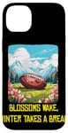 Coque pour iPhone 14 Plus Blossoms se réveille avec le football américain cool pour le printemps