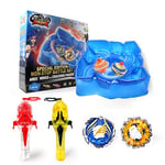 Infinity Nado - Battle Set Non-Stop Battle - Pack de 2 Toupies de ARE'S Wings et Cracking Panzer avec Arene,Jouet Enfant 5 6 7 8 9 10 11 12 Ans Garcon Fille