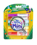 CRAYOLA Pip-Squeaks Mini Washable Felt Tip Colouring Pens - Assorted Colours (Pack of 7) | Designed with Little Hands in Mind! Ideal for Kids Aged 3+