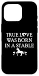 iPhone 16 Pro True Love Was Born in a Stable Barn Horse Design Horse Girls Case