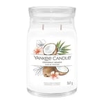 Yankee Candle Signature Scented Candle | Coconut Beach Large Jar Candle with Double Wicks | Soy Wax Blend Long Burning Candle | Perfect Gifts for Women