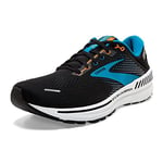 Brooks Homme Adrenaline GTS 22 Chaussure de Course, Black/Blue/Orange, 46.5 EU