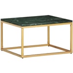 Bonnevie - Table basse Table d'appoint pour Salon Chambre - Vert 60x60x35 cm Pierre véritable et texture marbre BV939525