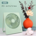 whmyz Desktop led night light folding fan home rechargeable usb portable lazy mini mini fan-green_Standard