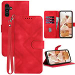 GOTOURED for Samsung A54 Case Wallet, A54 Phone Case Card Holder Leather Kickstand Flip Cases,Wrist Strap,Magnetic Closure,Shockproof Protective Cover for Samsung Galaxy A54 5G 2023 (Red)