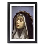 Big Box Art Carlo Dolci St. Catherine of Siena Framed Wall Art Picture Print Ready to Hang, Oak A2 (62 x 45 cm)