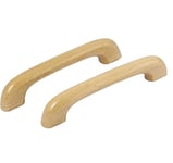 Merriway BH05974 Lot de 2 poignées de tiroir en bois de chêne laqué 100 mm