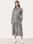 Part Two Shelby Stroke Print Dress, Whitecap Grey