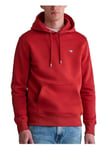 GANT Men's Reg Shield Hoodie Hooded Sweatshirt, Iron Red, XL