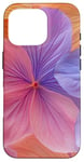 Coque pour iPhone 16 Pro Mélange floral romantique dans des tons orange chaud et bleu froid