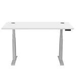 Fellowes Cambio Electronically Height Adjustable Sit Stand Desk Rectangular White T-Foot 1,699 (W) x 649 (D) x 1,305 (H) mm MFC (Melamine Faced Chipboard), PVC (Polyvinyl Chloride), Steel