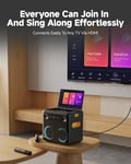 Ikarao Karaoke Machine for Adults, 10.1" Karaoke Tablet, 2 Self Charging Mics, &