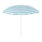 Parasol droit Curacao bleu clair manuel