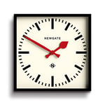 NEWGATE® Horloge Murale en Forme de Chemin de Fer numéro Cinq – Horloge carrée – Horloge de Cuisine – Horloge de Bureau – Horloge rétro – Horloge Design – Horloge de Gare – Cadran marqueur (Aiguilles