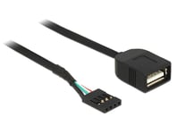 Delock USB-internkabel - 4-pins USB 2.0-header til USB - 40 cm