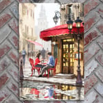 Bistro Ceramic Tile Picture Paris Plaque Sign Wall Art Macneil Studio 30x20cm