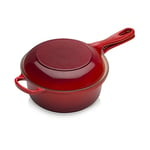 Le Creuset Casserole Deux-en-Un en Fonte Émaillée Signature, 22 cm, 2,3 L, Cerise, 25044220602460