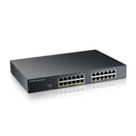 ZYXEL GS1915-24EP, 24-PORT GBE, 12 PORT POE, 130 WATT 802.3AT, RACKMOUNT, FANLESS, SMART SWITCH, HYB