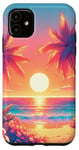 Coque pour iPhone 11 Anime Lofi Paysage tropical