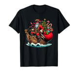 Funny Santa Pirate Christmas Sack Xmas Tree Womens Mens Kids T-Shirt