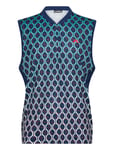 Wesley Print Vest Blue J. Lindeberg