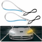 Sjlerst - Tube souple de voiture mince 60 cm bande de led feux de jour clignotant lampe accessoire de remplacement pour led 12 volt exterieur pour