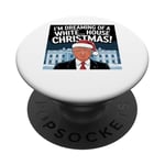 Je rêve d'une fête amusante de Noël à la Maison Blanche avec Trump PopSockets PopGrip Adhésif