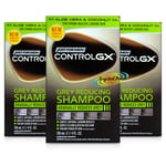 3x Just For Men Control GX Grey Hair Reducing Shampoo 118ml