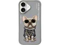 Nimmy Iphone 16 6.1" Case Gray/Gray Glasses Cool Dog