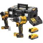 DCK2051E2T-QW Pack 2 outils 18V (DCD800 + DCF850 + 2 batteries 1.7Ah PowerStack + chargeur + coffret t-stak - Dewalt