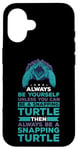 Coque pour iPhone 16 Turtle Snapping What Can I Say Aligator Tortue cassante