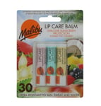 Malibu Mint Watermelon Vanilla Trio Lip Balm UVA/UVB SPF30 Kids Sun Protection