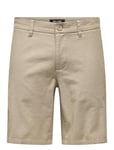 ONLY & SONS Onsmark 0011 Cotton Linen Shorts Noos Beige