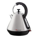 SQ Professional Gems Range Legacy Stainless Steel Cordless Electric Kettle -Portable kettle with Heat Resistant Handle - Fast Boil - LED Light Indicator -2200w 1.8Litre (Quartz)