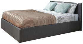 GFW Small Double End Lift Ottoman Fabric Bed Frame - Grey