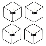 Nordisk stil prydnad 3D geometrisk ljusstake metall ljusstake heminredning, 4-pack