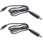 Tlily - 2X usb dc 5V a 12V 2.1mm x 5.5mm Convertisseur de module Connecteur male Barrel Prise cable d' Jack