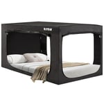 RIYDH Tente de lit King Size pour Adulte – Tente de rêve Portable d'intérieur 70% occultante avec 3 Portes Respirantes