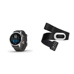 Garmin fēnix 7S Multisport GPS Watch, Stainless Steel with Graphite Band & HRM P