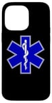 Coque pour iPhone 14 Pro Max Star of Life Canne à pêche d'asclépius EMT PARAMEDIC MEDIC