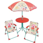 FUN HOUSE Peppa Pig Salon de jardin - 1 table H.46xø46cm, 2 chaises H.53xl.38...