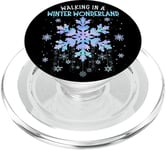 Walking In A Winter Wonderland Tie Dye Snowflake Christmas PopSockets PopGrip for MagSafe