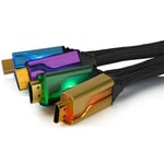 câble quadruple hdmi high speed with ethernet 1m80 rétro éclairé violet/orange/vert/bleu pl-9025eu-gopb