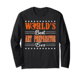 Retro Motif Worlds Best Art Preparator Long Sleeve T-Shirt